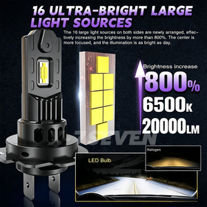 X-7SEVEN New Generation NANO 20000lm 70w H4 H7 H11 9005 9006 Brighter <b>LED</b> Headlight Bulbs for All Cars and Trucks Retrofit - Product Image 2