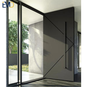 Puerta de Seguridad Exterior Antirrobo de Aluminio Negro para Villa, Nuevo Estilo, en Oferta - Product Image 1