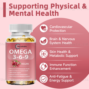 OEM Private Label Adult Omega 3 6 9 Softgels (120 Capsules/Bottle) for <strong>Brain</strong> &amp; Immune Health Support - Product Image 3