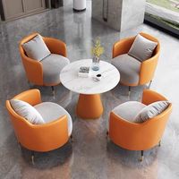 Juego de Sofás Modernos para Recepción en Oferta, Estructura de Madera Maciza con Base de Metal para Hotel, Apartamento y Sala de Estar de Villa