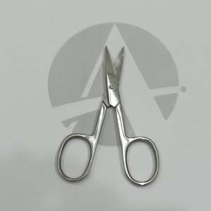 Ciseaux professionnels de manucure et de cuticules à lame incurvée en acier inoxydable 3.5 "pour le soin des ongles et la coupe de cheveux des sourcils - Product Image 4