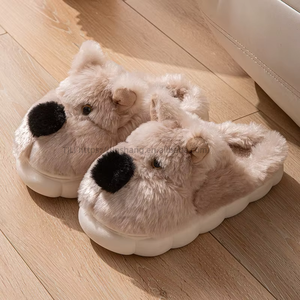 รองเท้าแตะพื้น PVC ยอดนิยม แต่งขนเฟอร์กระต่ายเทียม แฟชั่นทันสมัย คุณภาพสูง ใหม่เอี่ยม - Product Image 2