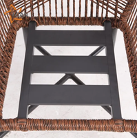 Nouvelles chaises en rotin tressé pour jardin, villa, patio, avec coussin, pour restaurant, salle à manger, bistrot, hôtel