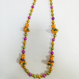 Collana di Perline Colorate a Forma di Orso - Perline Viola, Oro e Verdi per Decorazioni di Carnevale e Natale - Product Image 2