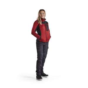 BLAKLADER - 493121175699L Chaqueta tejida para mujer Rojo/Negro-EAN 7330509645192 CHAQUETAS DE TRABAJO INVIERNO SOFTSHELL Y CHAQUETAS ACOLCHADAS - Product Image 3