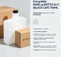 Bouteille de rechange compatible pour imprimante C (CAPUCHON NOIR) 750ML Série CI580/CI1000 pour imprimante C CB-PB0190