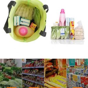 New <b>Creative</b> Design Reusable Multi-functional Trolley Shopping Bags with Logos Cart Foldable Letter Pattern Grocery Bag - Product Image 4