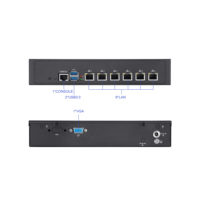 Mini PC, appareil réseau 6 ports RJ45 J4125, supporte un support de rack 1U, AES-NI, pare-feu pfSense