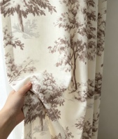 Tissu imprimé en chenille 100% polyester - Texture douce, idéal pour les rideaux, les coussins et les housses de sièges de fenêtre