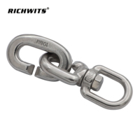 Connecteur pivotant en C robuste en acier inoxydable 316 de 8 mm et 10 mm pour la quincaillerie de cordage de chaînes et de cordes