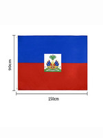 Drapeau d'Haïti personnalisé imprimé en polyester 3x5 pieds, vente en gros d'usine