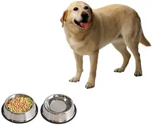 宠物碗不锈钢狗碗耐用猫碗脚印多尺寸宠物喂食装置