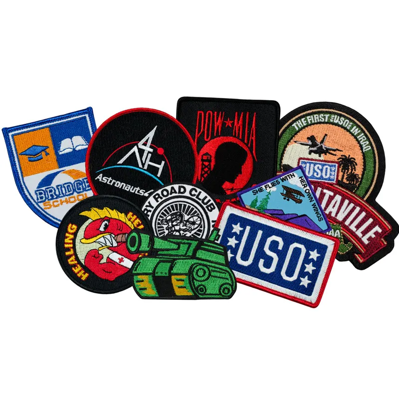 Hot Sale Patch On Clothing Custom Logo Embroidered Patches Embroidery Iron On Patches Washable Fabric