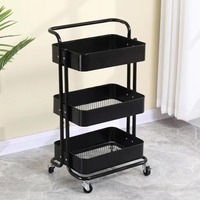 Chariot de Salon de Beauté en Métal à Trois Niveaux, Mobile, pour Studio de Beauté - Vente en Gros