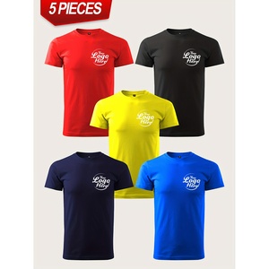 T-shirts de sport à manches courtes pour hommes à la mode 100% coton imprimé tissu respirant à séchage rapide - Product Image 1