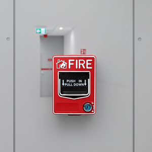 従来の手動式コールポイント火災警報システム付属品高品質ABSワイヤレスプルステーション（最大10m）吠え声警報 - Product Image 3