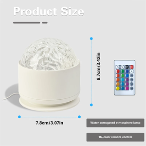 Đèn chiếu LED 16 màu hiện đại, đèn tạo hiệu ứng ánh sáng lung linh, điều khiển từ xa, dùng cho nhà ở, quán bar, nhà hàng, trang trí Giáng sinh, lấy cảm hứng từ sóng biển - Product Image 5