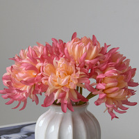 Fleur artificielle tendance style européen et américain, chrysanthème griffe de crabe à tige unique, pour décoration intérieure et événements (mariages, fêtes)