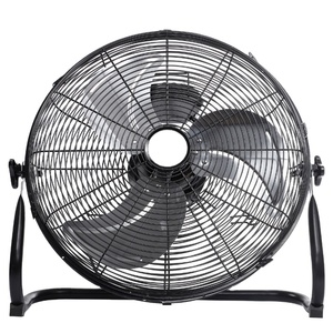 Ventilateur de sol industriel classique noir de 14 pouces en métal pour usage domestique, hôtelier, garage, atelier, entrepôt - Product Image 1