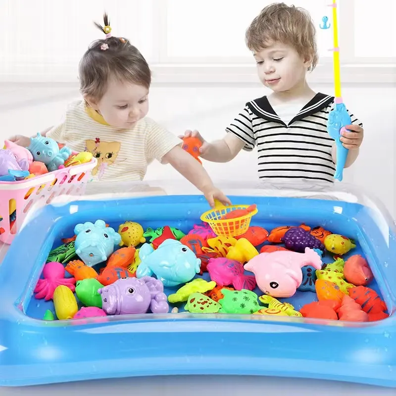 Магнитная рыболовная игра для детей рыболовные сети мини-бассейн слайдер игрушки рыбалка игрушка для ванной для летнего веселья