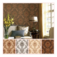 Papier peint moderne 106 fleur de damassé 3D nouveau papier imperméable pour la décoration de la maison de Chine ignifuge et pour l'application murale d'hôtel