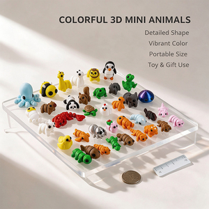 Figurines d'animaux imprimées en 3D, mini figurines d'animaux articulées, jouets, cadeaux de fête, jouets anti-stress de poche, articles en vrac pour sacs cadeaux - Product Image 5