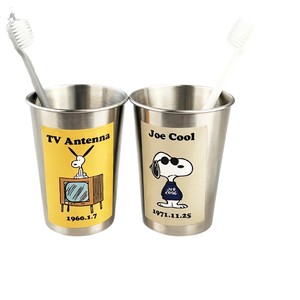 Gobelet à brosse à dents en acier inoxydable, design cartoon, résistant aux hautes températures, haute qualité, poils souples, pour couple et étudiant - Product Image 1