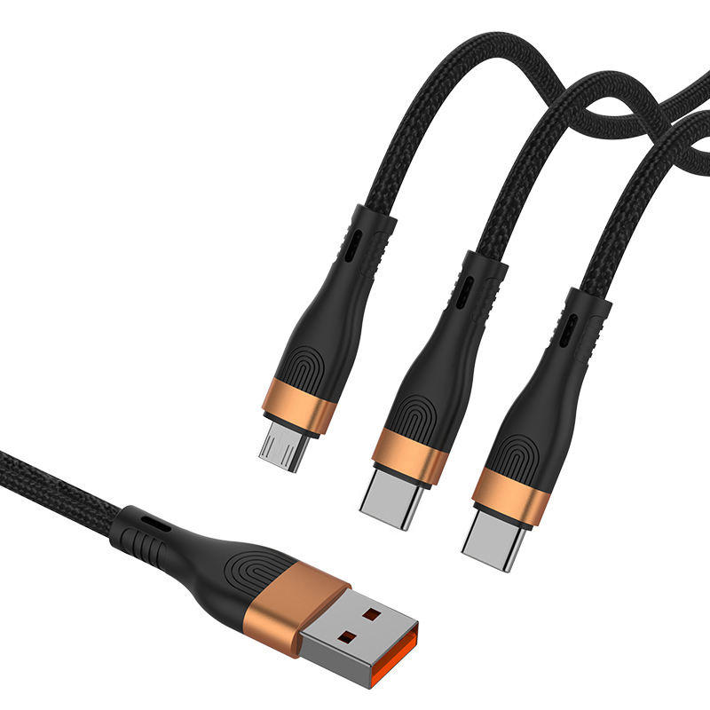 Gold 3 in 1 USB cable