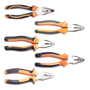 JOINWIN Different Types of Combination Pliers 6/7/8 Inch Curved Handle 3pcs Pliers Set