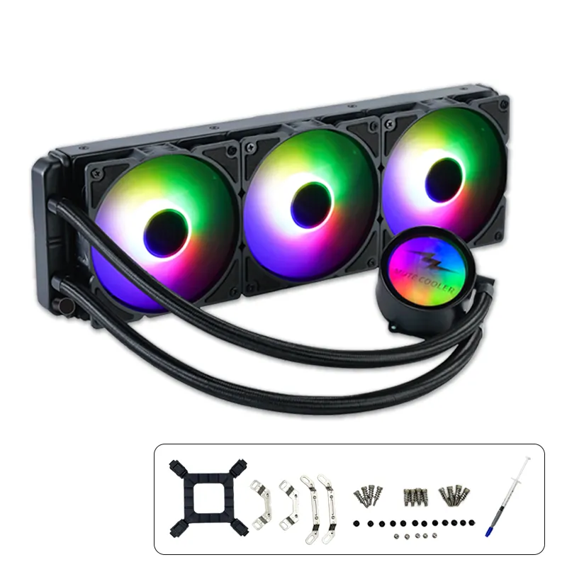 Factory Price PC Water Cooling Liquid CPU Cooler with Screen ARGB RGB Cooler Case Cooling Fan 120mm Radiator