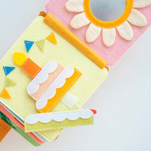 Livre silencieux faits à <span class=keywords><strong>la</strong></span> main pour bébé, jouet éducatif, fabriqué à <span class=keywords><strong>la</strong></span> main, en tissu doux, notes silencieuse - Product Image 1