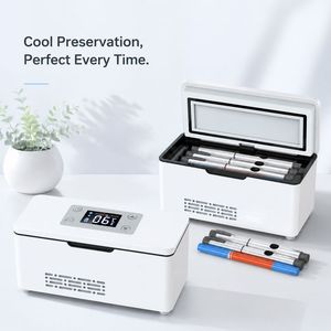 Borsa Termica Portatile per Insulina con Indicatore di Temperatura, Spegnimento Automatico, USB, Frigorifero per Medicinali TSA, Contenitore in Metallo per Peptidi, Smart - Product Image 3