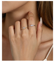 MOYU Bijoux Personnalisables OEM ODM – Bagues de Fiançailles Style Nœud en Argent Sterling 925 avec Pierre Naturelle Pierre de Lune pour Femme