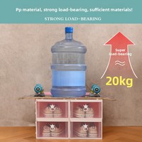 Boîte à chaussures transparente de type tiroir, style couronne moyenne, vente directe usine, anti-poussière, en plastique PP épaissi, 2L