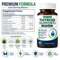 Capsules de soutien de la thyroïde OEM ODM, formule nutritionnelle à base de plantes de haute qualité, marque privée