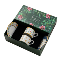 Assiettes magnétiques de luxe personnalisées à fond et couvercle ensemble de gobelets en verre emballage de boîte-cadeau en papier pour tasse à café