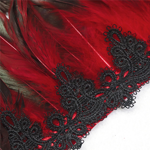 Chal de Plumas de Lujo al por Mayor para Disfraces de Halloween, Estilo Punk Gótico, Bufanda para <span class=keywords><strong>Mujer</strong></span>, Capa de Plumas, Collar para Hombro - Product Image 5