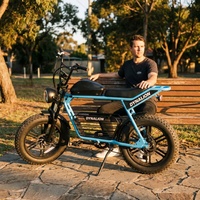Vélo électrique confortable avec selle ergonomique large, vélo électrique rétro à pneus larges pour les balades en banlieue et les loisirs en parc