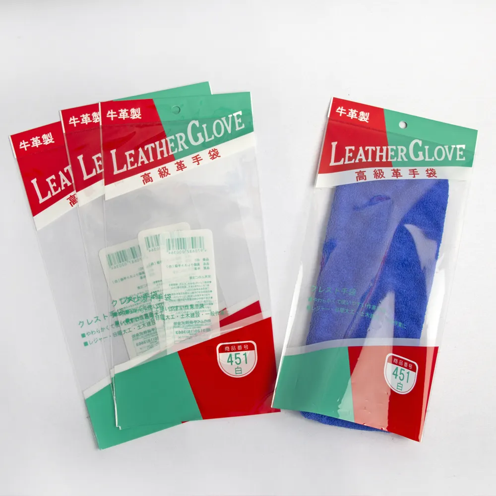 OEM Livraison rapide Sacs d'emballage scellés sur trois côtés Sac de poche transparent avec trou de suspension