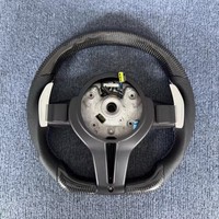 Volant de voiture LED en fibre de carbone, cuir en fibre de carbone personnalisé pour BMW Série 3 M3 M6 F30 Z4 X6 F10 F11 F30 F33 F36 F20 E90