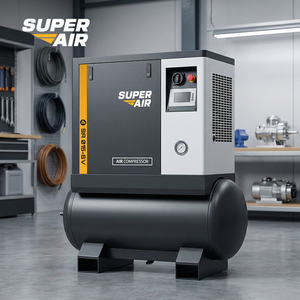 เครื่องอัดอากาศแบบสกรู Super Air 7.5kW เงียบพิเศษ 10 แรงม้า 1.0 ลูกบาศก์เมตร/นาที สำหรับงานไม้ เครื่องเราเตอร์ ปืนลม งานแกะสลักไม้ ประสิทธิภาพสูง - Product Image 1