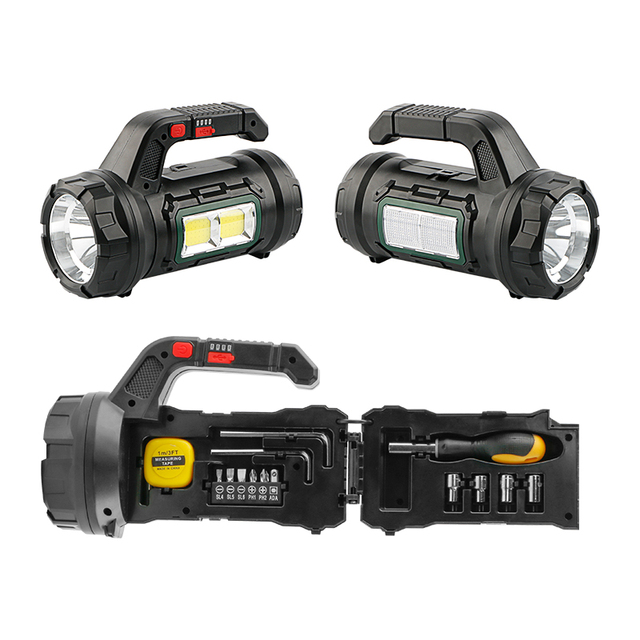 USB Rechargeable LED Camping Lantern Multifunctional Emergency Flashlight Car Mounted Work Light With Maintenance Kit