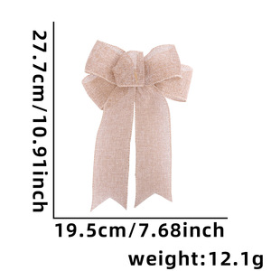 Ensemble de 6 nœuds de Noël en velours rouge pour la décoration de l'arbre de Noël, de la couronne et des cadeaux - Product Image 4