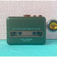 Mini Lecteur de Cassette Portable Léger avec Fonction Auto-Réversement, Enregistreur Rétro, Lecteur MP3, Alimentation USB, Idéal pour l'Apprentissage des Étudiants, Utilisation Extérieure, Prise Casque