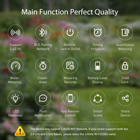 Dispositivo de riego inteligente NEO de una sola vía, sistema de riego controlado por WiFi, medición integrada para jardín doméstico, césped alimentado por batería