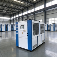 Unité de refroidissement à air haute efficacité 50kW 70kW 100kW 140kW, refroidisseur d'eau de qualité alimentaire pour la transformation des jus et des boissons