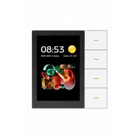 Interrupteur mural intelligent Tuya Larkkey Zigbee 3.0 avec écran LCD et détection radar pour rideaux, éclairages et scènes - Contrôle centralisé