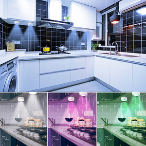 <span class=keywords><strong>LED</strong></span> armoire batterie RGB couleur rondelle lumières Dimmable <span class=keywords><strong>sous</strong></span> étagère <span class=keywords><strong>cuisine</strong></span> comptoir éclairage télécommande veilleuse - Product Image 5