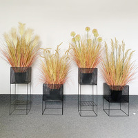 Fleurs artificielles écologiques modernes en pot : Herbe de chien, Pissenlit, Herbe de la pampa – Haute qualité, durables, résistantes à l'eau, pour Pâques