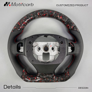 Volante de fibra de carbono forjado rojo personalizado con pantalla LED de RPM para Chevrolet Corvette C6 Z06 Grand Sport Coupe 2006-2013 - Product Image 6